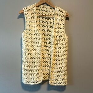 Hand knit Sleeveless Vest